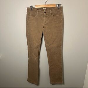 J. Crew Matchstick‎ Cord Womens 28R Pants Style#17397 Brown Khaki Casual